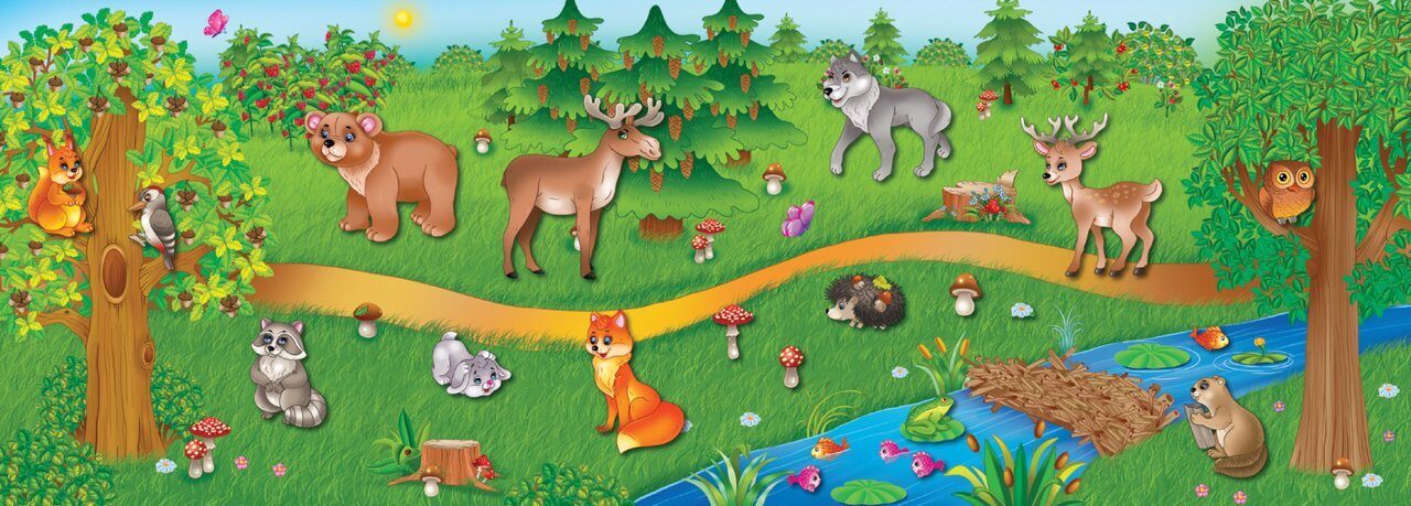 Дидактическая игра мир природы. Обитатели леса для детей. Лесная Полянка с животными. Лесные животные для дошкольников. Животные леса для дошкольников.