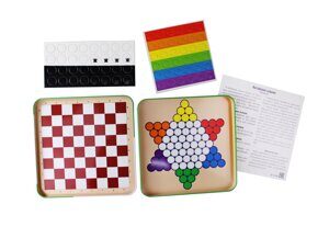 Шашки/Китайские шашки, игра магнитная в жестяной коробочке